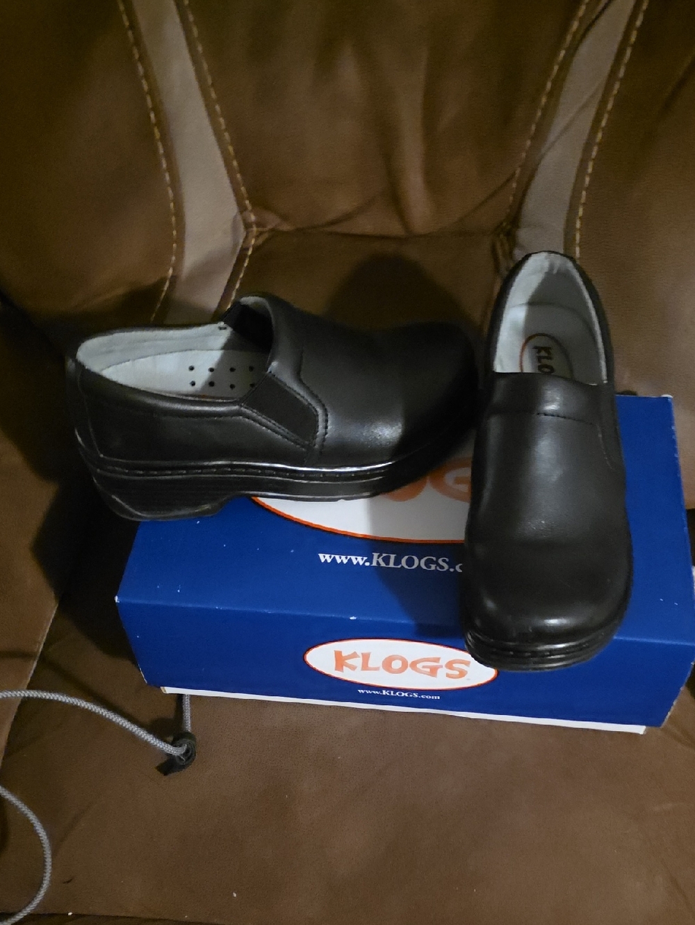 Klogs Black Men’s Slip-On Work Loafers